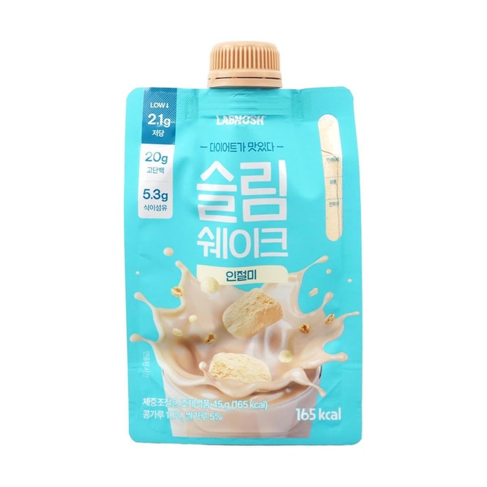 韓國LABNOSH 纖體奶昔粉 高蛋白質高纖維代餐 低糖控卡維A/C/E+鈣鐵鋅營養早餐 45g*7袋 165Kcal/袋 #切糕 牛奶沖泡口味佳