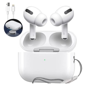 Ari Pro2 TWS Bluetooth Headphones, Noise Cancellation Version, White with 1:1 Restored Appearance and Functions, ANC Active Noise Cancellation, Wireless Charging Function,