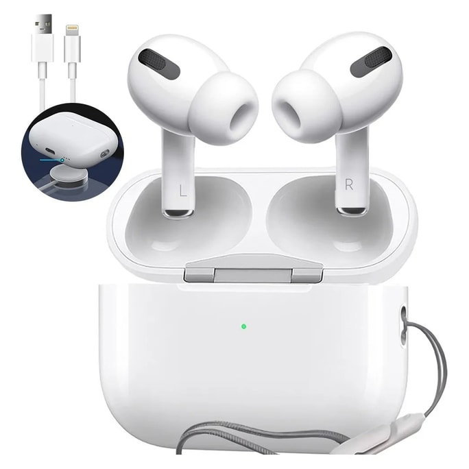 【中国直送】Guding Ari Pro2 TWS Bluetoothイヤホン、ノイズキャンセリングモデル、ホワイト、S、M、Lサイズのイヤーチップ3ペアとストラップ付き