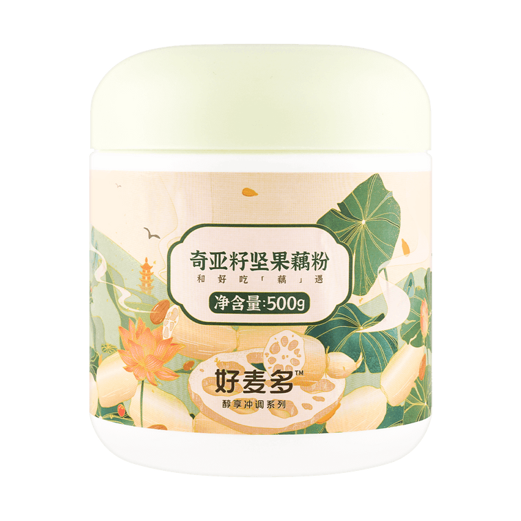 【滋养润肺】好麦多 奇亚籽坚果藕粉  500g【 营养早餐冲泡粥羹】 4