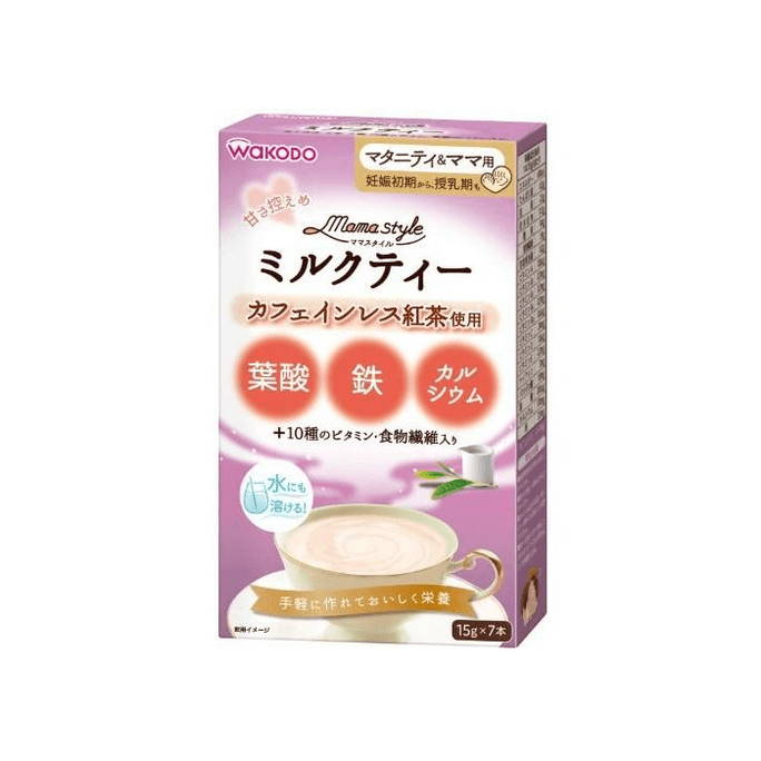 Wakodo Mama Style Milk Tea [15g × 7 sticks]