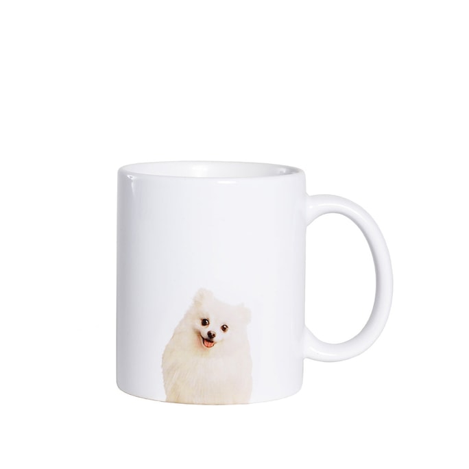 Petorama寵物肖像藝術陶瓷馬克杯-白色博美犬