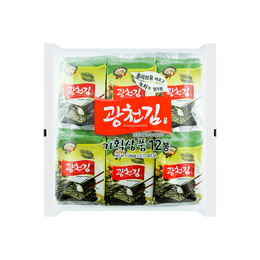 Seasoned Seaweed Dosirak with Olive Oil & Green Tea Powder, 12 pack