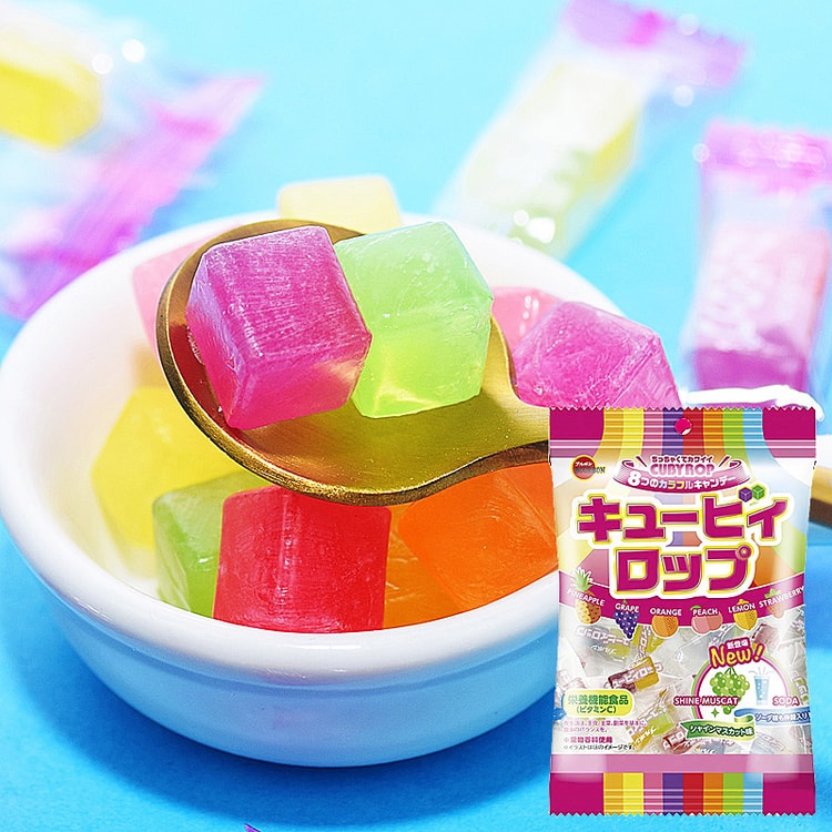 なかむらあめ Japanese Bourbon fruit-flavored hard candies colorful square