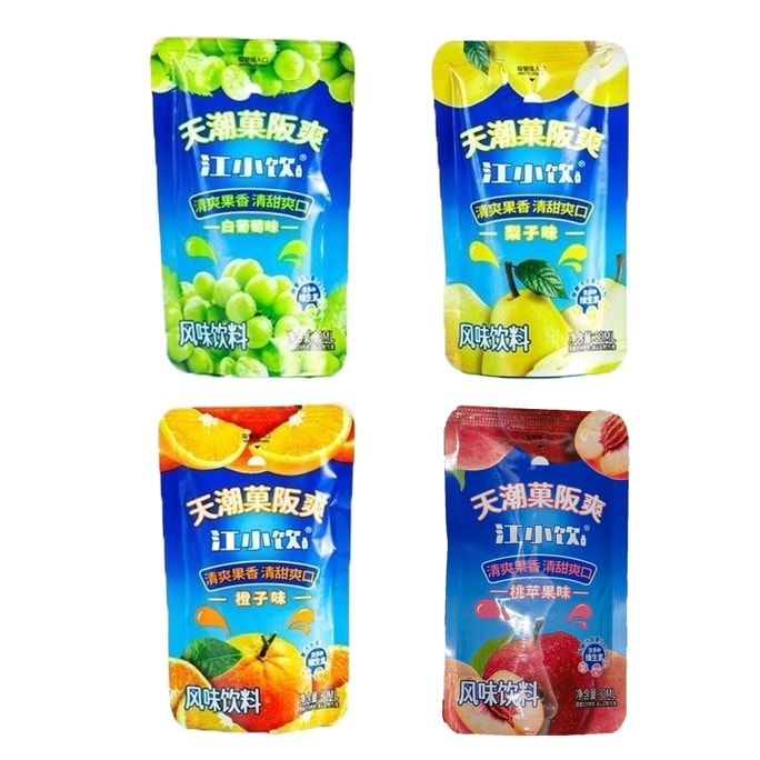 [A nostalgic summer fruit drink] Variety Of Flavors Mixed Juice [Orangepear Peachwhite Grape Flavors] 80ml *4 Bags