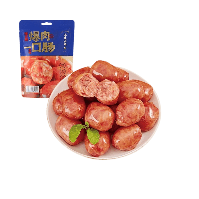 Juicy Bite Sausage 1 Bag Original Fresh Flavor 2:8 Fat Lean Ratio Savory Meat Snack