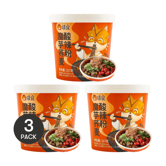 Konjac Sour and Spicy Noodles 7.65 oz*3【Value Pack】【Yami Exclusive】