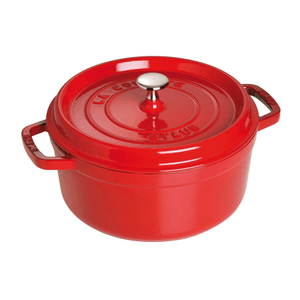  Cast Iron 4-qt Round Cocotte 4-qt / Cherry