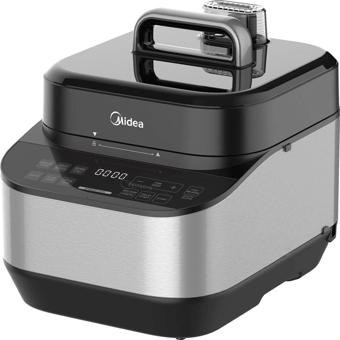 Midea Electric Pressure Cooker, 14° Inclined Panel, 8-in-1 Olla de Presion, Multi-Functional Programmable Slow Cooker, Rice Cooker, Steamer, Sauté Pan