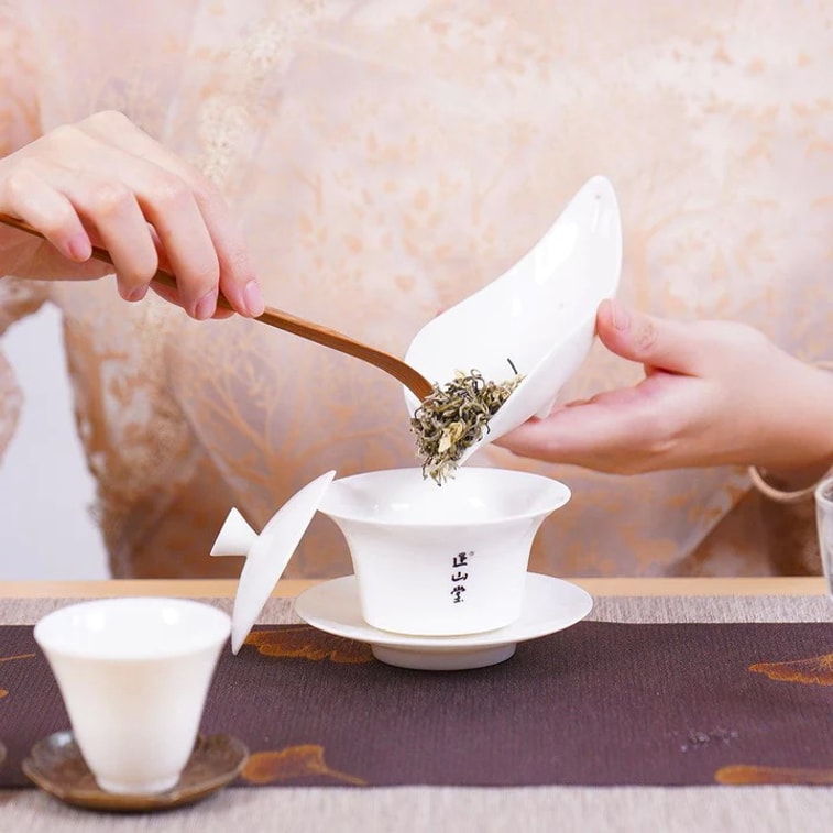  樂普山茶 正山堂· 樂見花 特級茉莉綠茶 四川峨眉山特級綠茶 5次窖制保留乾花 茶葉 茶飲 花茶 50g 3