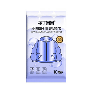 Down Jacket Cleaning Wipes 1 Pack 10 Individually Wrapped No Wash Stain Remover Dry Clean Emergency Cloth Wipes