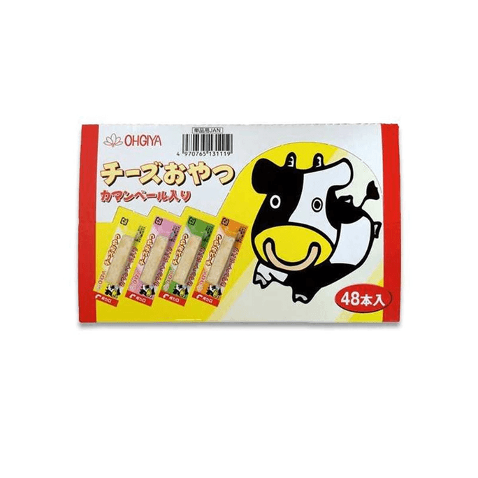 [일본 직배송] 오기야 OHGIYA 고칼슘 스낵 치즈 대구 치즈 스틱 48개