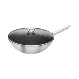 Joy Plus Stainless Steel Nonstick Wok with Lid 12"