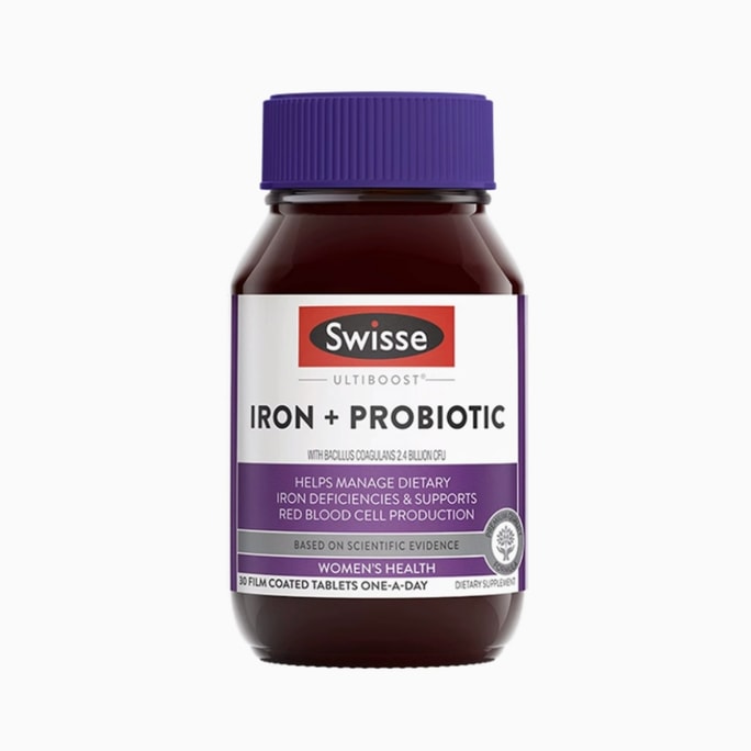 Iron + Probiotics (30 Tablets) -  Gut Health & Digestion Support