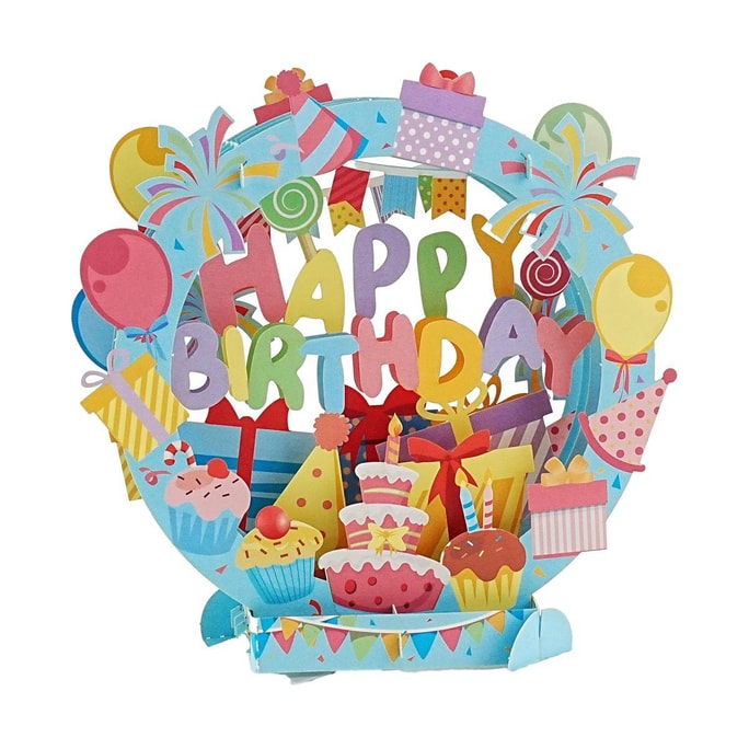3D Greeting Card Birthday Card 15*15cm Ferris Wheel