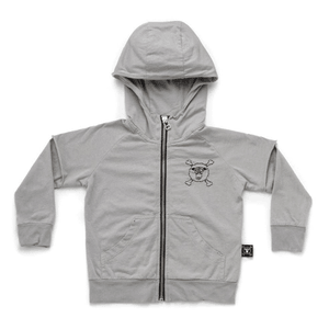 엄마는 나를 사랑해 키즈 레이어드 지퍼업 후드 티셔츠 (스톤워시 시멘트, 3-4세)