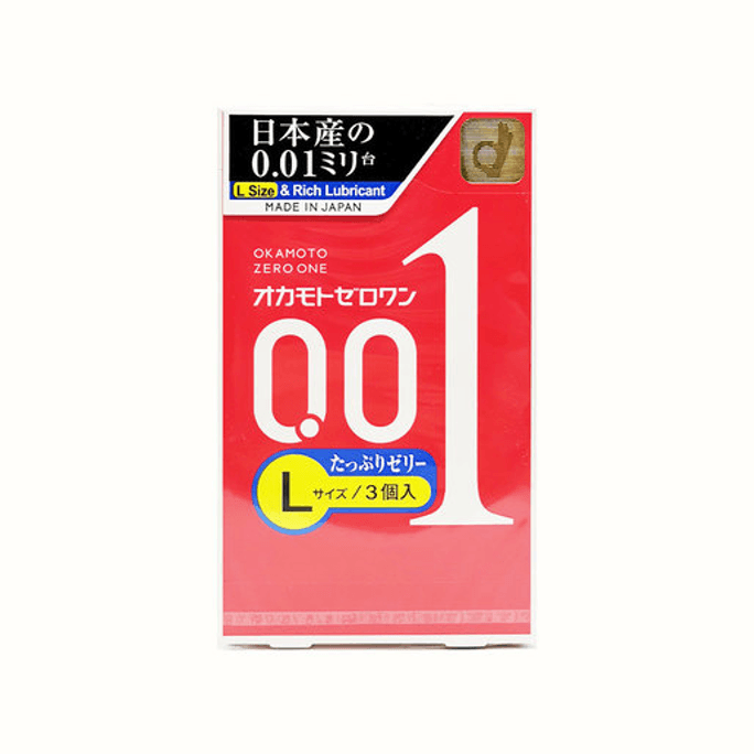 日本 OKAMOTO 岡本 0.01 L號 極限超薄保險套 3pcs