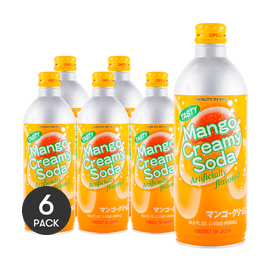 Mango Creamy Soda, 16.6 fl oz *6【6 Packs】