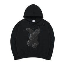 acmé de la vie BLACK FUZZY RABBIT HOODIE BLACK 1 - Yamibuy.com