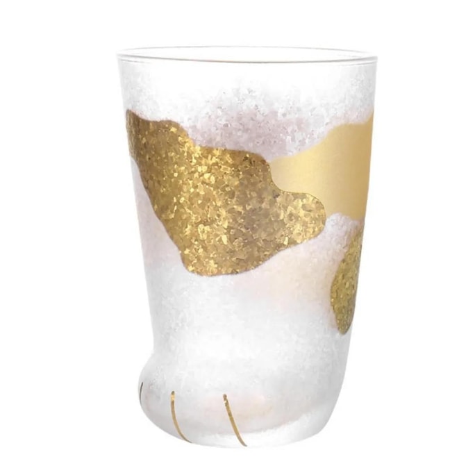 日本ISHIZUKA GLASS石塚硝子 ADERIA COCONECO 金色小猫图案玻璃杯子 300ml