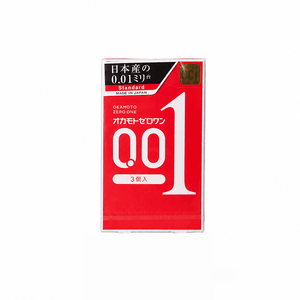 【日本直邮】 日本 OKAMOTO冈本 001超薄避孕套0.01极薄安全套 3个入
