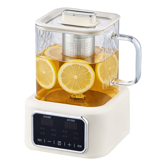 【中国からの直送】lemuugo 110V オールガラス製健康鍋 スープ/おでん/茶こし付き 1L