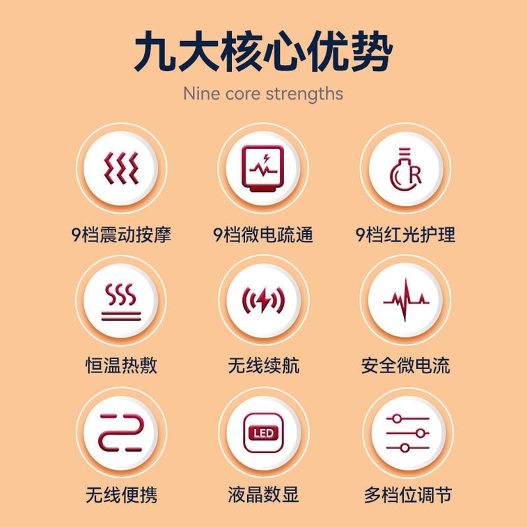 콘카 메리디안 브러시 스마트 마사지 스크래핑 브러시 (전기 가열 및 가정용 미세 전류 포함) (전체 세트) (보라색) 3