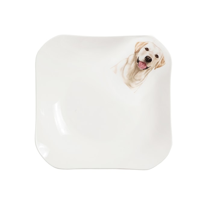 Petorama Pet Portrait Porcelain Square Plate - Labrador
