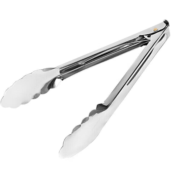 Steel Handle Food Tongs 