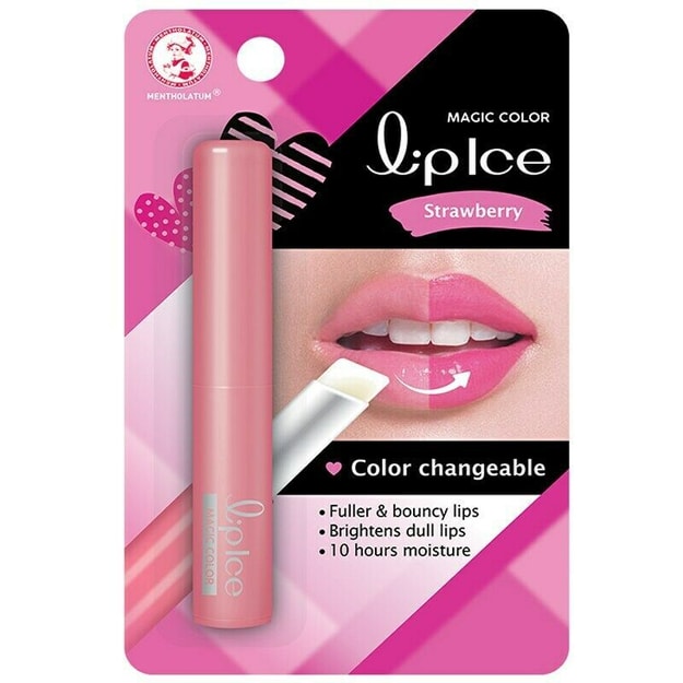 MENTHOLATUM MAGIC COLOR Lip Ice Strawberry Flavor Lip Balm 2g