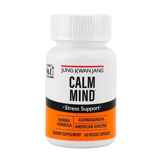 Calm Mind Stress Support, 60 Capsules - Ashwagandha & Ginseng​ | Calm Formula + Emotional Balance​