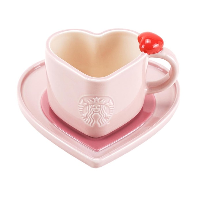 Valentine's Day Be Mine Heart Ceramic Mug & Saucer 237ml