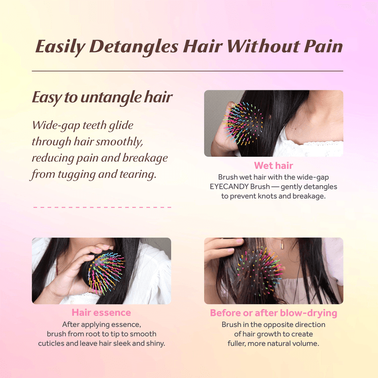 한국산 제복스 ​​익스텐디드 레인보우 볼륨라이징 S-브러시 (대형 블랙) 5