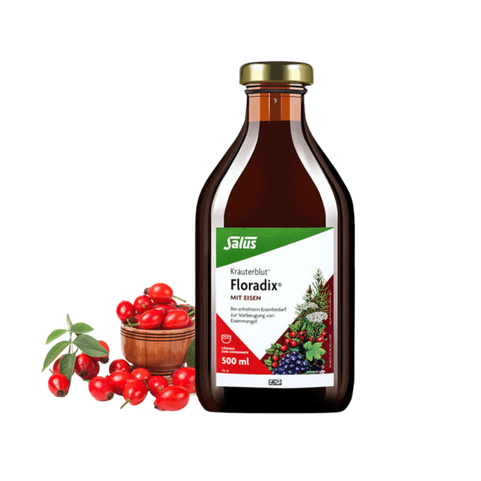 【香港直邮】 德国 Floradix 铁元红铁口服液500ml 17种果蔬草本萃取 有机液态活性铁 温和不刺激不便秘 女性补气血首选