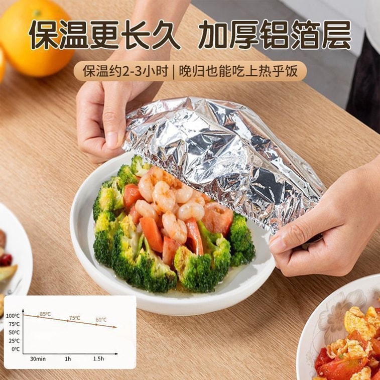 【Livraison directe de Chine】 Housse isotherme en papier d'aluminium HSPM [lot de 50] Film isolant en aluminium pour table à manger, film de conservation de la chaleur, film de conservation, housse isolante 8