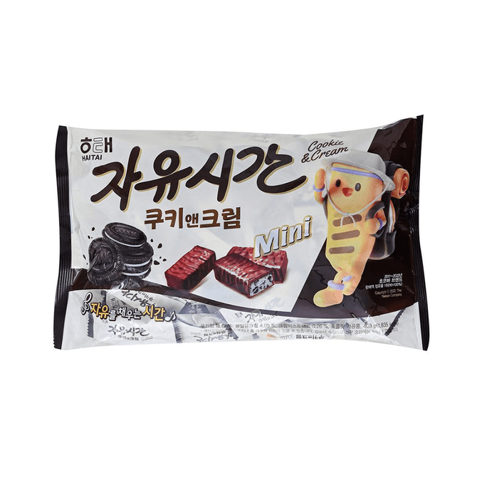 韓国 HAITAI フリーチョコバークッキー＆クリーム ミニ 8g×51p