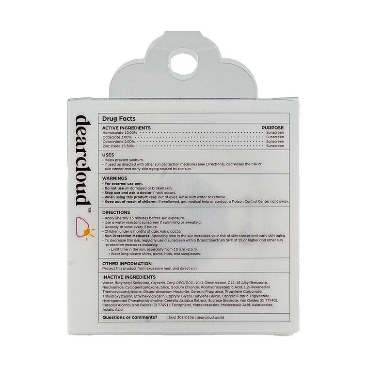 Dear Sun Tone Perfecting SPF Cushion, SPF50+ / PA++++, Cica, Niacinamide, Zinc, 0.53 oz. 6