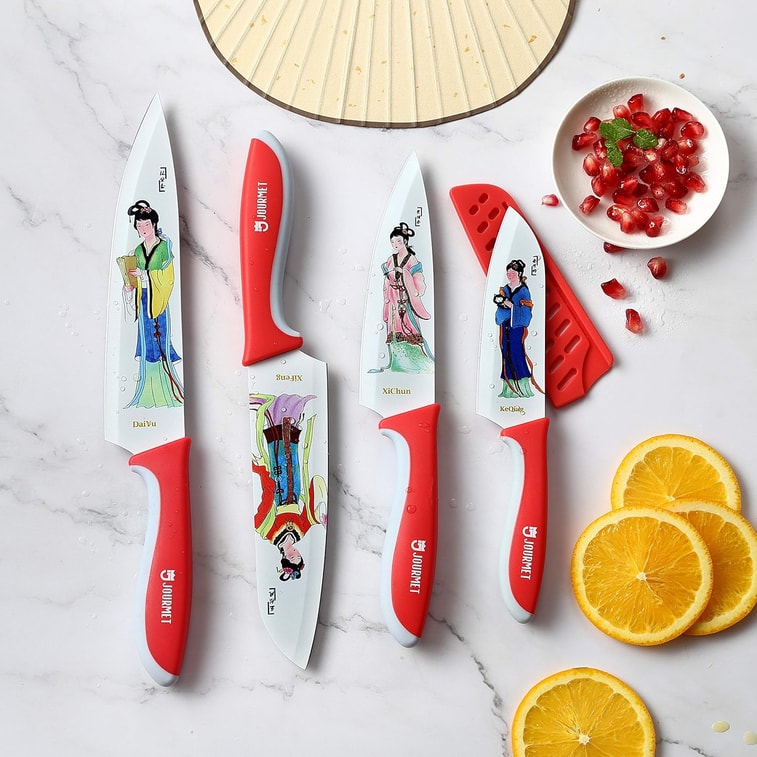  JOURMET 24 件套红楼梦十二美人系列套装高级不锈钢厨房刀具彩色刀具套装 7