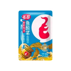 毛哥 免切魚酸菜調味料乳酸發酵正宗免切免洗酸菜傳統泡菜魚酸菜袋裝300克*1包