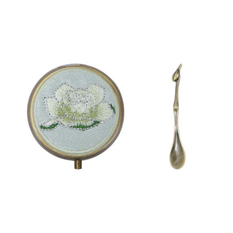 Gardenia fragrance solid balm with milky aroma long-lasting fragrance [gardenia + petal fragrance spoon] 10g/box 7