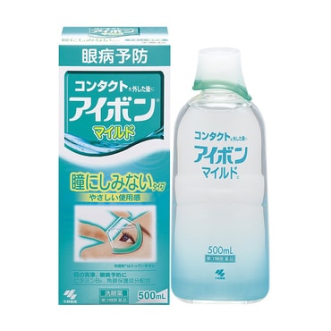 日本KOBAYASHI小林制药 绿色温和消除眼疲劳隐形眼镜洗眼液 500ml