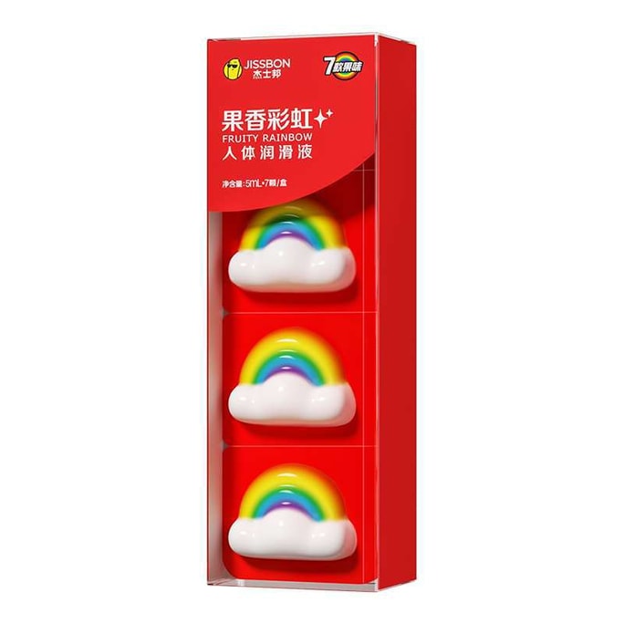 【中国直送】デュレックス フルーティーレインボー 人体潤滑剤 5ml*7個/箱 カップル向け セックス用品 大人 女性 陰部の乾燥対策