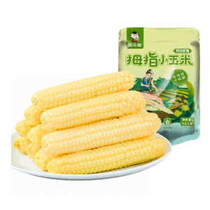 Xishuangbanna Thumb Corn Vacuum Packed Fresh Sweet Glutinous Corn Cob, Meal Replacement Instant Breakfast 502g*1 Bag