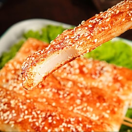 虞三胖 脆皮年糕 烧烤年糕 300g 【附带甜辣酱+干料粉】【宁波特产】【3分钟速享街边网红小吃】