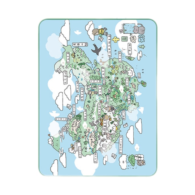 Cartoon Portable Picnic Mat Camping Mat Outdoor Portable - Interesting Mountains and Rivers XL (200*300CM) 1 Pc