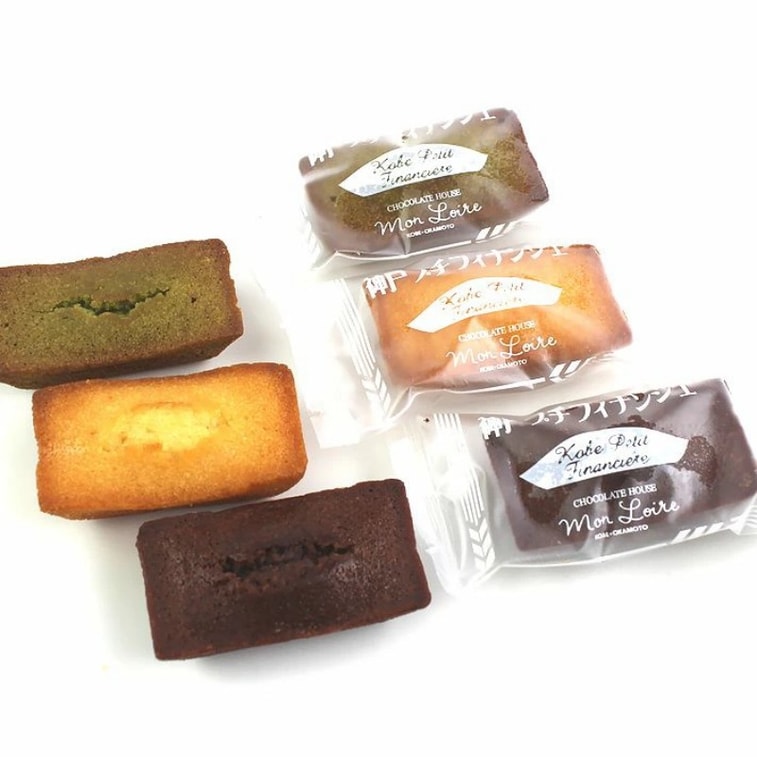 【Expédition directe du Japon】 Pâtisserie japonaise Momotani Kobe Monloire, Financiers miniatures classiques en 3 saveurs, lot de 24 9