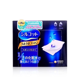 【日本直郵】 UNICHARM 尤妮佳 1/2省水超吸收化妝棉 40枚入