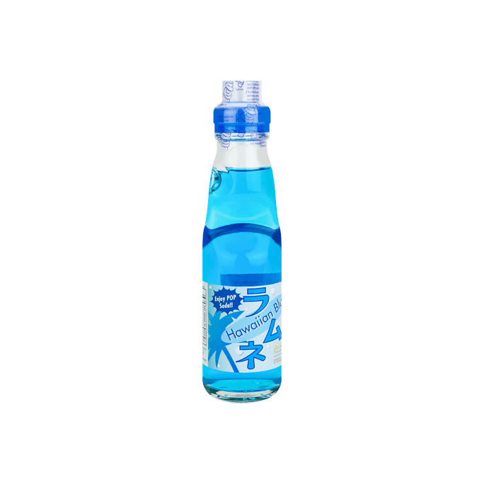 Ramune Soda - Blue Hawaii Flavor Japanese Drink, 6.76 fl oz
