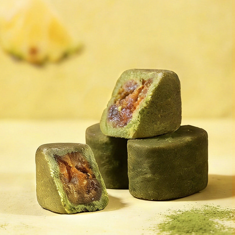 Matcha Mini Pineapple Cakes, 120g | Real Diamond Pineapple Filling, No White Gourd Added, Crispy Crust & Generous Filling, Handmade Chinese Pastry, ese-Inspired Gift 5