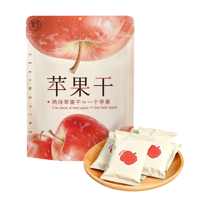 [중국 직배송] 와일드 팩터 - 3회 찐 후 3회 햇볕에 말린 후지 사과, 새콤달콤한 맛, 임산부와 어린이에게 안성맞춤, 개별 포장 [사과만 건조] 150g*1